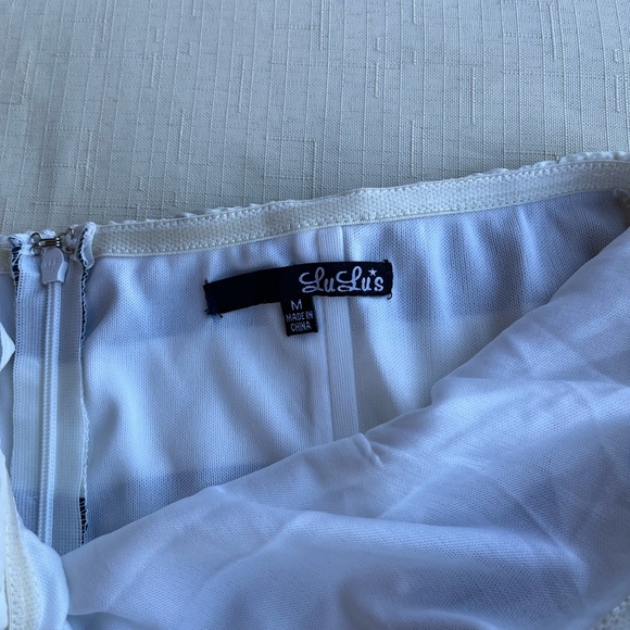 Lulu’s M “dreamboat come true” navy striped strapless maxi dress - Picture 7 of 8